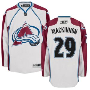Fanatics Branded NHL Men's Colorado Avalanche Nathan MacKinnon #29 Breakaway Away Replica Jersey, Large, White
